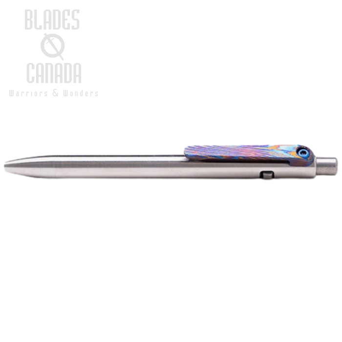 Tactile Turn Side Click Slim Pen Mini, Titanium with Timascus Clip (image for) Tactile Turn Side Click Slim Pen Mini, Titanium with Timascus Clip